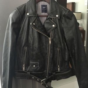 Gap genuine leather jacket size small